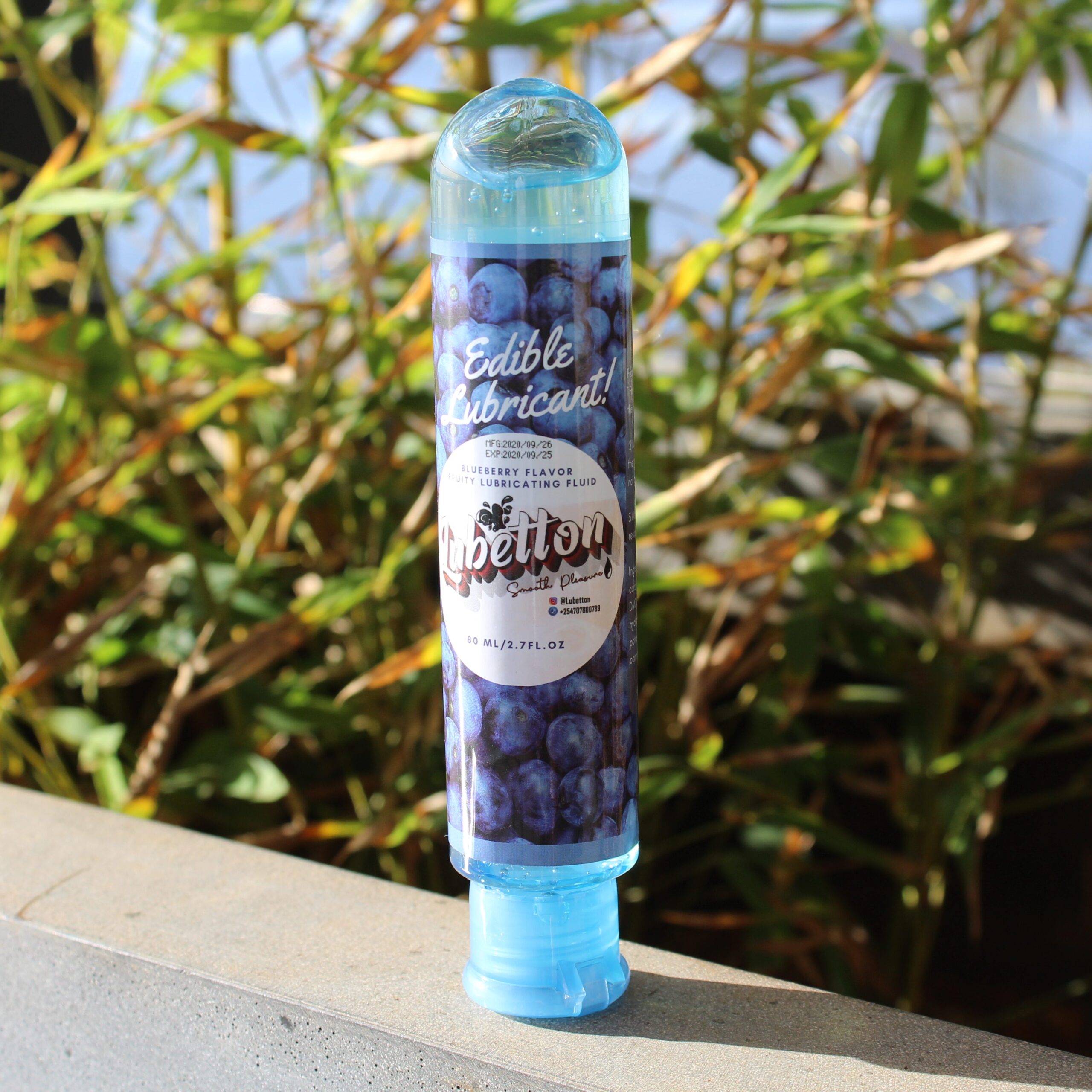 blueberry flavored lube, flavored lubricant, personal lubricant, water-based lube, intimate products