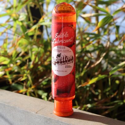 strawberry flavored lube, flavored lubricant, intimate lubricant, adult products, pleasure enhancement
